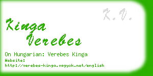 kinga verebes business card